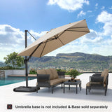 PURPLE LEAF Best Value Cantilever Patio Umbrella with Left-Right Tilt and 360° Swivel Outdoor Umbrellas