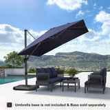 PURPLE LEAF Best Value Cantilever Patio Umbrella with Left-Right Tilt and 360° Swivel Outdoor Umbrellas