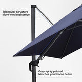 PURPLE LEAF Best Value Cantilever Patio Umbrella with Left-Right Tilt and 360° Swivel Outdoor Umbrellas