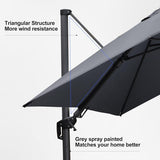 PURPLE LEAF Best Value Cantilever Patio Umbrella with Left-Right Tilt and 360° Swivel Outdoor Umbrellas