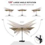 PURPLE LEAF Best Value Cantilever Patio Umbrella with Left-Right Tilt and 360° Swivel Outdoor Umbrellas
