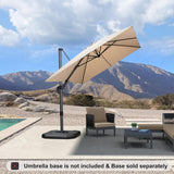 PURPLE LEAF Best Value Cantilever Patio Umbrella with Left-Right Tilt and 360° Swivel Outdoor Umbrellas