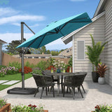 PURPLE LEAF Patio Outdoor Large Umbrella Square and Rectangular Cantilever Yard Sun Umbrellas