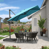 PURPLE LEAF Patio Outdoor Large Umbrella Square and Rectangular Cantilever Yard Sun Umbrellas