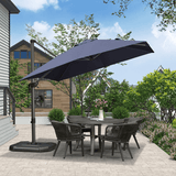 PURPLE LEAF Patio Outdoor Large Umbrella Square and Rectangular Cantilever Yard Sun Umbrellas