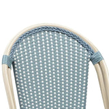 PURPLE LEAF French Counter Height Bar Height Stool Set of 2, Patio Bar Chairs with Back Rattan, French Bistro Set
