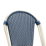 PURPLE LEAF French Counter Height Bar Height Stool Set of 2, Patio Bar Chairs with Back Rattan, French Bistro Set