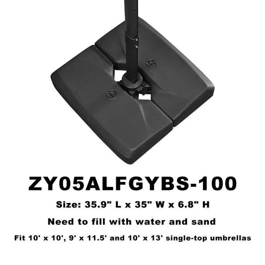 PURPLE LEAF OPEN BOX Grey Patio Cantilever Umbrella Base ZY05ALFGYBS-100