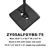 PURPLE LEAF OPEN BOX Grey Patio Cantilever Umbrella Base ZY05ALFGYBS-75