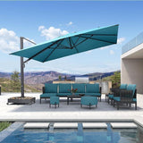 PURPLE LEAF Patio Umbrella Base with Wheels 1100Lbs ZY04BSWK-500