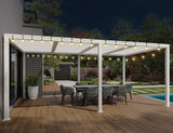 PURPLE LEAF Athena Louvered Pergola Outdoor Aluminum Pergola with Adjustable Roof for Deck Backyard Garden Hardtop Gazebo