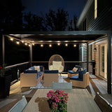 PURPLE LEAF Athena Louvered Pergola Outdoor Aluminum Pergola with Adjustable Roof for Deck Backyard Garden Hardtop Gazebo