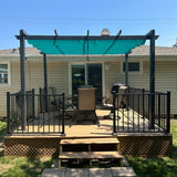 PURPLE LEAF Outdoor Pergola with Retractable Canopy Aluminum Shelter for Porch Garden  Beach Shade Pavilion Pergola Modern Backyard Deck
