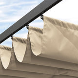PURPLE LEAF Outdoor Retractable Pergola Shade Cover - Durable Fabric Canopy Replacement Top for Decks and Porches Only Fit PURPLE LEAF Pegola