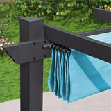 PURPLE LEAF Outdoor Retractable Pergola Shade Cover - Durable Fabric Canopy Replacement Top for Decks and Porches Only Fit PURPLE LEAF Pegola