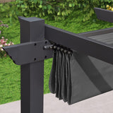 PURPLE LEAF Outdoor Retractable Pergola Shade Cover - Durable Fabric Canopy Replacement Top for Decks and Porches Only Fit PURPLE LEAF Pegola