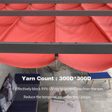 PURPLE LEAF Outdoor Retractable Pergola Shade Cover - Durable Fabric Canopy Replacement Top for Decks and Porches Only Fit PURPLE LEAF Pegola