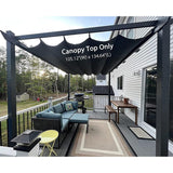 PURPLE LEAF Outdoor Retractable Pergola Shade Cover - Durable Fabric Canopy Replacement Top for Decks and Porches Only Fit PURPLE LEAF Pegola