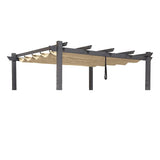 PURPLE LEAF Outdoor Retractable Pergola Shade Cover - Durable Fabric Canopy Replacement Top for Decks and Porches Only Fit PURPLE LEAF Pegola