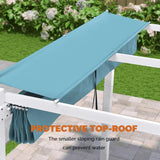 PURPLE LEAF Outdoor Retractable Pergola with Double Sun Shade Canopy White Heavy-Duty Aluminum Pergola Patio Modern Pergola for Garden Deck Backyard