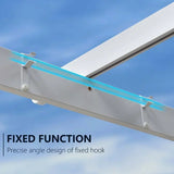 PURPLE LEAF Outdoor Retractable Pergola with Sun Shade Canopy Cover White Patio Metal Shelter for Garden Pavilion Grill Gazebo Grape Trellis Pergola