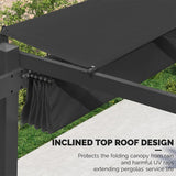 PURPLE LEAF Outdoor Retractable Pergola with Sun Shade Canopy Patio Aluminum Pergola for Garden