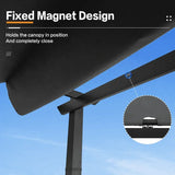 PURPLE LEAF Outdoor Retractable Pergola with Sun Shade Canopy Patio Aluminum Pergola for Garden