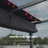 PURPLE LEAF Outdoor Retractable Pergola with Sun Shade Canopy Patio Aluminum Pergola for Garden