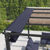 PURPLE LEAF Outdoor Retractable Pergola with Sun Shade Canopy Patio Aluminum Pergola for Garden