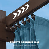 PURPLE LEAF Pergola Outdoor Retractable Metal Pergola with Canopy Patio Pergola with Shade Cover for Garden Pool Yard Beach Deck