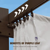 PURPLE LEAF Pergola Outdoor Retractable Metal Pergola with Canopy Patio Pergola with Shade Cover for Garden Pool Yard Beach Deck