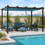 PURPLE LEAF Pergola Outdoor Retractable Metal Pergola with Canopy Patio Pergola with Shade Cover for Garden Pool Yard Beach Deck
