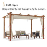 PURPLE LEAF Retractable Outdoor Curtains for Pergola, Gazebo, and More: Enjoy Your Outdoor Space in Comfort