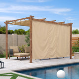 PURPLE LEAF Retractable Outdoor Curtains for Pergola, Gazebo, and More: Enjoy Your Outdoor Space in Comfort