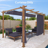 PURPLE LEAF Retractable Outdoor Curtains for Pergola, Gazebo, and More: Enjoy Your Outdoor Space in Comfort