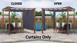 PURPLE LEAF Retractable Outdoor Curtains for Pergola, Gazebo, and More: Enjoy Your Outdoor Space in Comfort