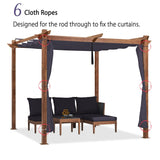 PURPLE LEAF Retractable Outdoor Curtains for Pergola, Gazebo, and More: Enjoy Your Outdoor Space in Comfort