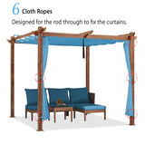 PURPLE LEAF Retractable Outdoor Curtains for Pergola, Gazebo, and More: Enjoy Your Outdoor Space in Comfort