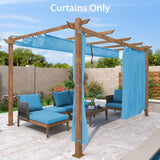PURPLE LEAF Retractable Outdoor Curtains for Pergola, Gazebo, and More: Enjoy Your Outdoor Space in Comfort