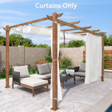 PURPLE LEAF Retractable Outdoor Curtains for Pergola, Gazebo, and More: Enjoy Your Outdoor Space in Comfort
