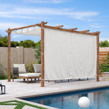 PURPLE LEAF Retractable Outdoor Curtains for Pergola, Gazebo, and More: Enjoy Your Outdoor Space in Comfort