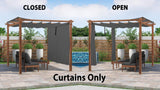 PURPLE LEAF Retractable Outdoor Curtains for Pergola, Gazebo, and More: Enjoy Your Outdoor Space in Comfort