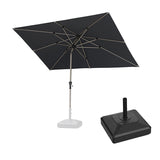 PURPLE LEAF Hailar Tilting Market Umbrella with Base Premium Outdoor Table Umbrella
