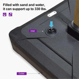 PURPLE LEAF Heavy Duty Outdoor Patio Cantilever Umbrella Base ZY04BSCJ
