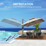 PURPLE LEAF Eco-friendly Fade Resistant Patio Umbrella High Quality Cantilever Umbrella