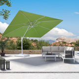 PURPLE LEAF Morden White Outdoor Umbrella Premium Aluminum Patio Cantilever Pool Sun Umbrellas
