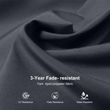 PURPLE LEAF Morden White Outdoor Umbrella Premium Aluminum Patio Cantilever Pool Sun Umbrellas
