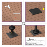 PURPLE LEAF OPEN BOX Steel Plate Patio Cantilever Umbrella Base ZYBASE-TB
