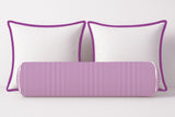 Ticking Stripe Velvet Bolster Pillow Cover