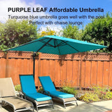 PURPLE LEAF Patio Outdoor Large Umbrella Square and Rectangular Cantilever Yard Sun Umbrellas